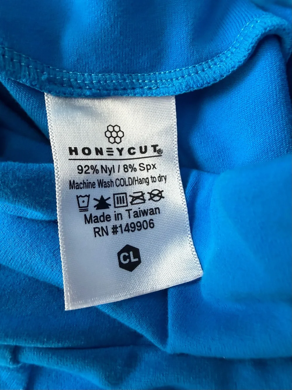 Honeycut Girls Blue Two Piece Dance Set Sports Bra Shorts Child Large CL